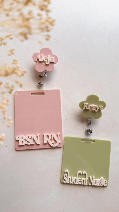 Personalized Nurse Badge Reel & Badge Buddy Set | Custom Name Badge Reel