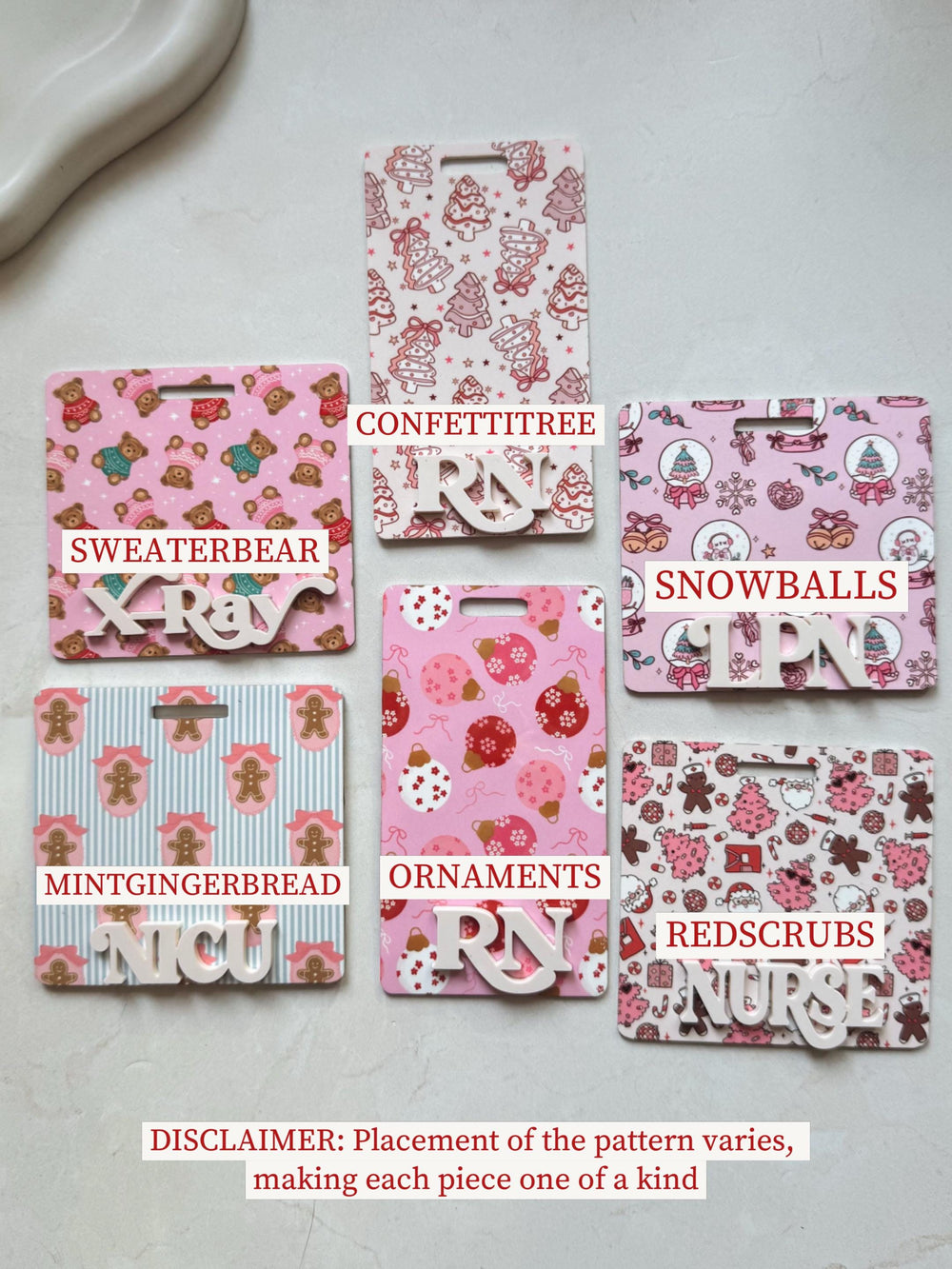 Holiday Polka Dot Gingham Badge Buddy – Personalized by Monochromaticfinds