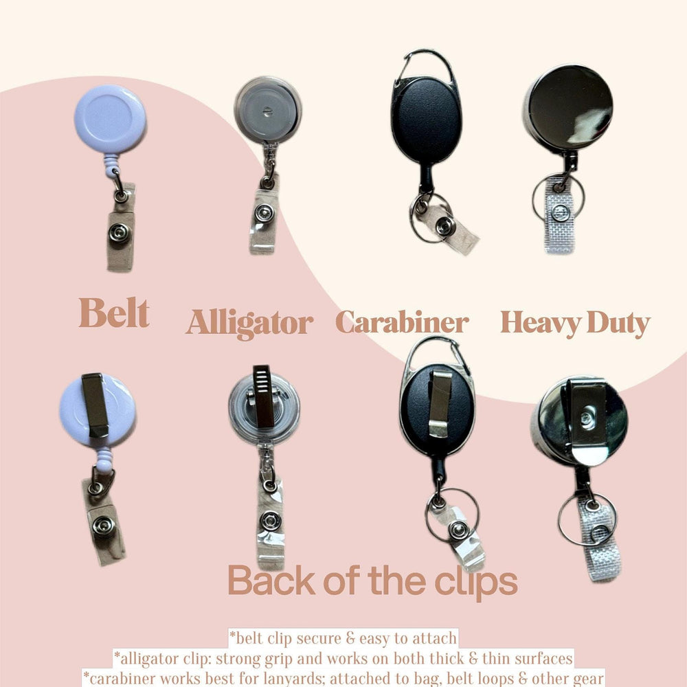 Polka Dot Scalloped Badge Reel – Personalized by Monochromaticfinds