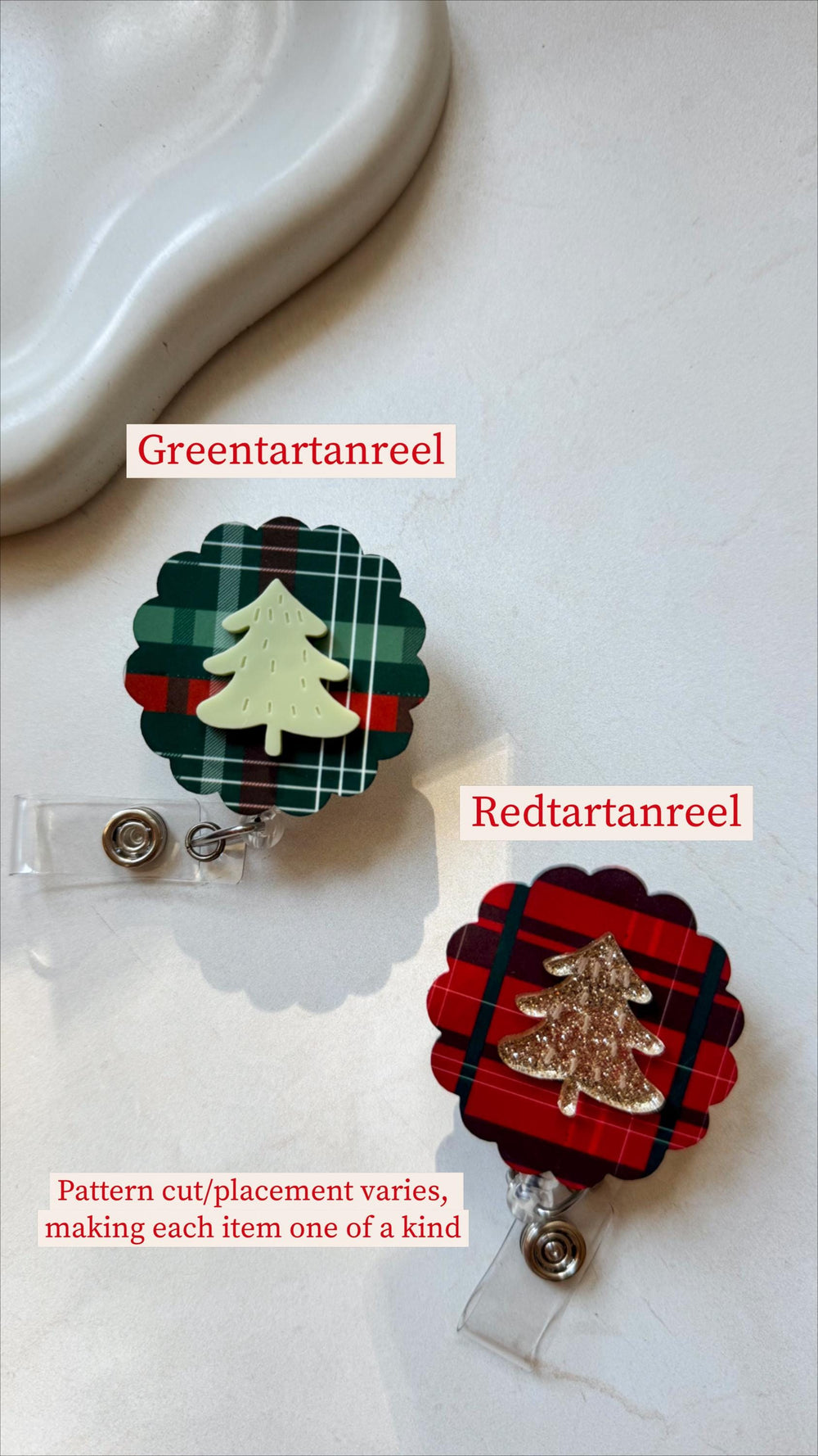 Holiday Polka Dot Coquette Bow Badge Reel by Monochromaticfinds