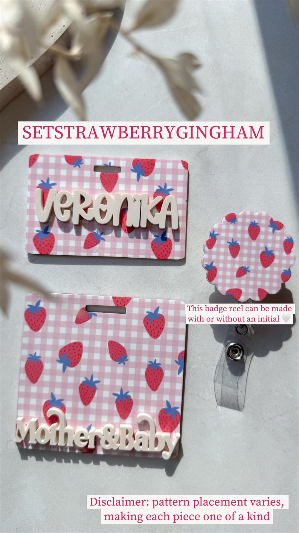 Valentine Teddy Bear Floral Badge Buddy – Personalized by Monochromaticfinds