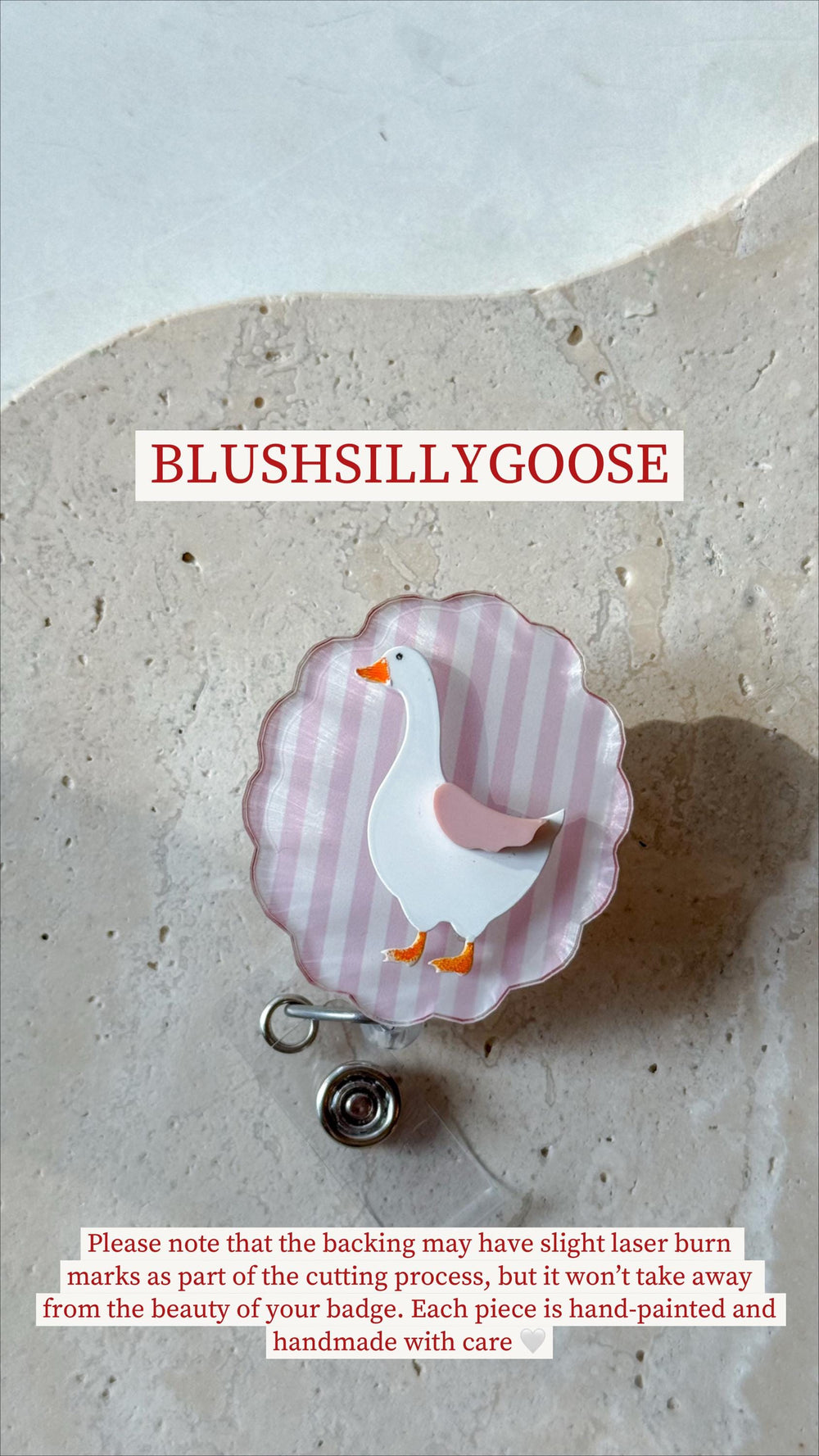 Scalloped Coquette Bow Badge Reel by Monochromaticfinds