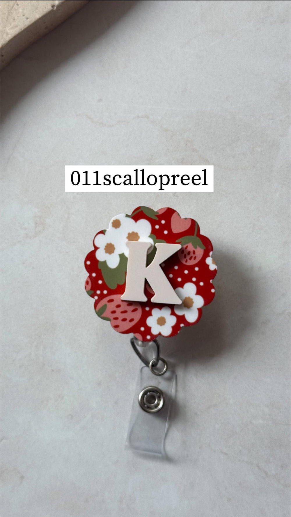 Spring Gingham Floral Badge Reel – Personalized by Monochromaticfinds