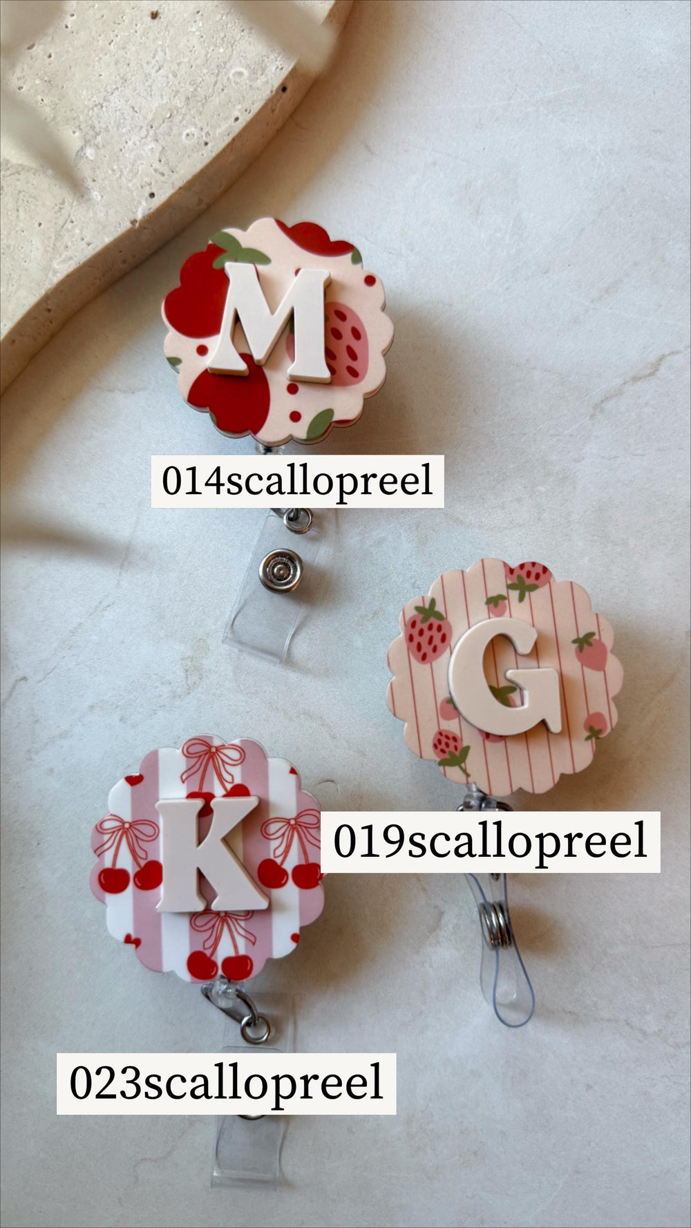 Spring Gingham Floral Badge Reel – Personalized by Monochromaticfinds