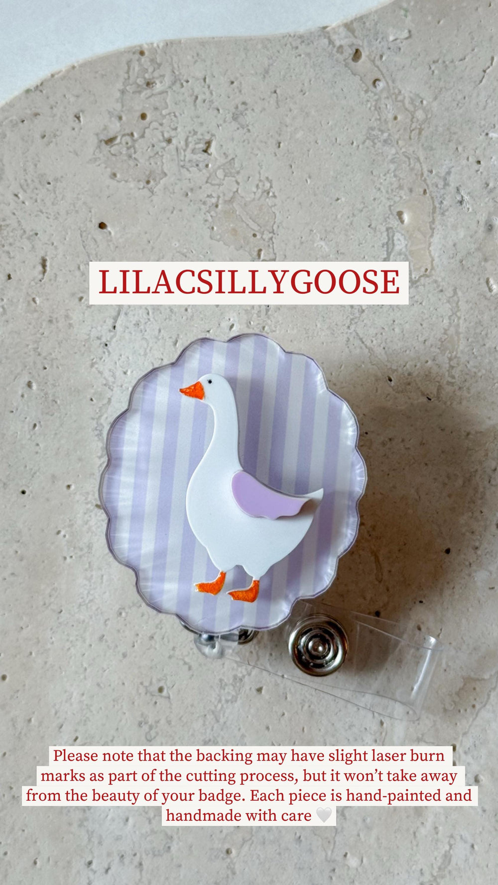 Scalloped Coquette Bow Badge Reel by Monochromaticfinds